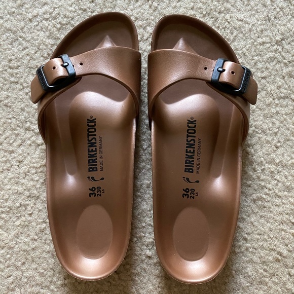 Birkenstock | Shoes | Bronze Plastic Birkenstocks | Poshmark